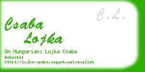 csaba lojka business card